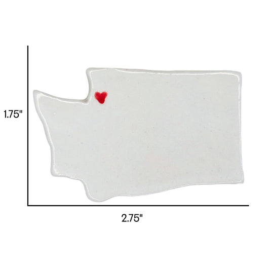 Olympia Ceramic Magnet for Fridge - Unique Handmade Washington State Gift