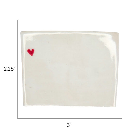 Jackson Hole Ceramic Magnet - Handmade Wyoming Souvenir with Heart Design