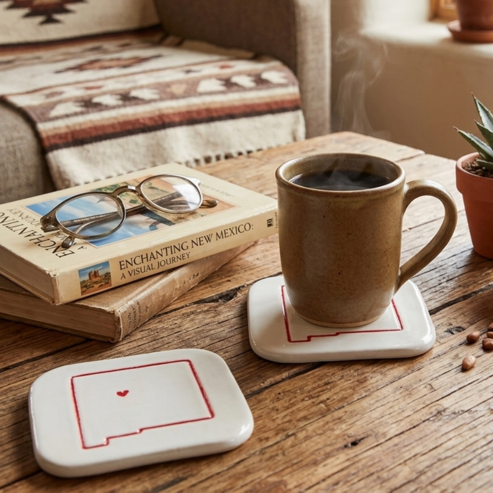 New Mexico Ceramic Coasters, Unique Housewarming Gift