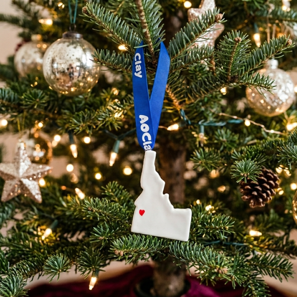 Idaho Handmade Ceramic Christmas Ornaments