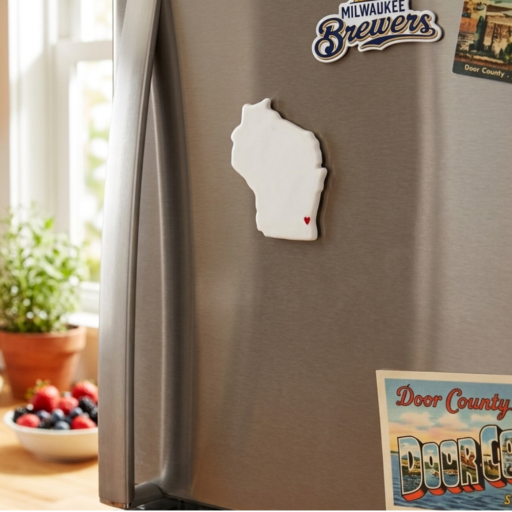 Wisconsin Ceramic Fridge Magnets