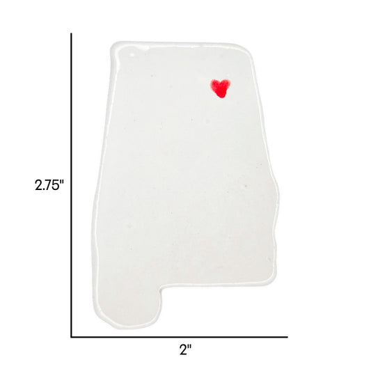 Alabama Custom Ceramic Magnet for Fridge - Handmade Gift with Heart Design