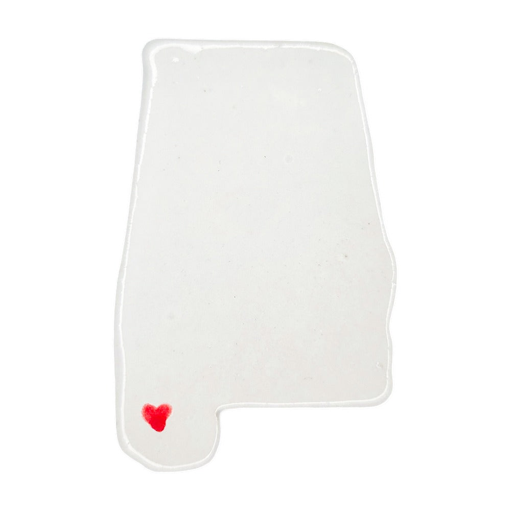 Mobile Ceramic Magnet for Fridge - Handcrafted Alabama State Decor Gift