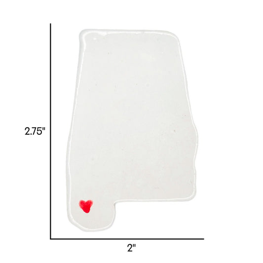 Mobile Ceramic Magnet for Fridge - Handcrafted Alabama State Decor Gift