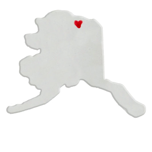 Prudhoe Bay Ceramic Magnet for Fridge - Unique Handmade Alaska State Decor Gift