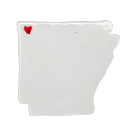 Bentonville Ceramic Magnet - Handmade Arkansas Souvenir with Heart Design