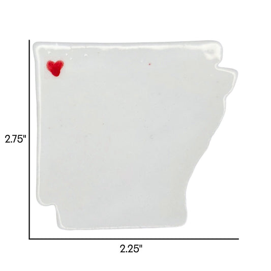 Fayetteville Ceramic Magnet - Handmade Arkansas Souvenir with Heart Design