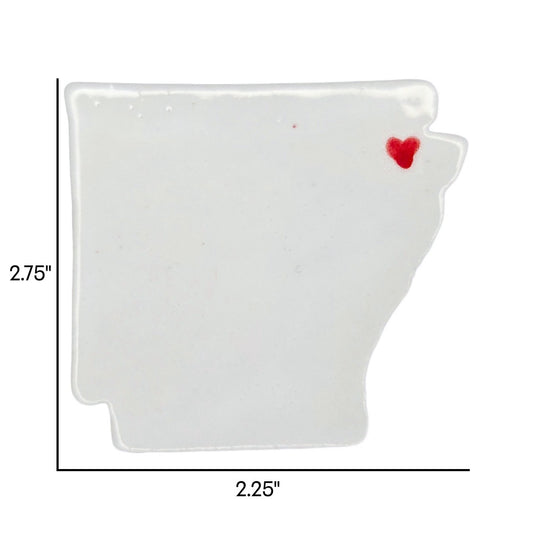 Jonesboro Ceramic Magnet - Handmade Arkansas Souvenir with Heart Design