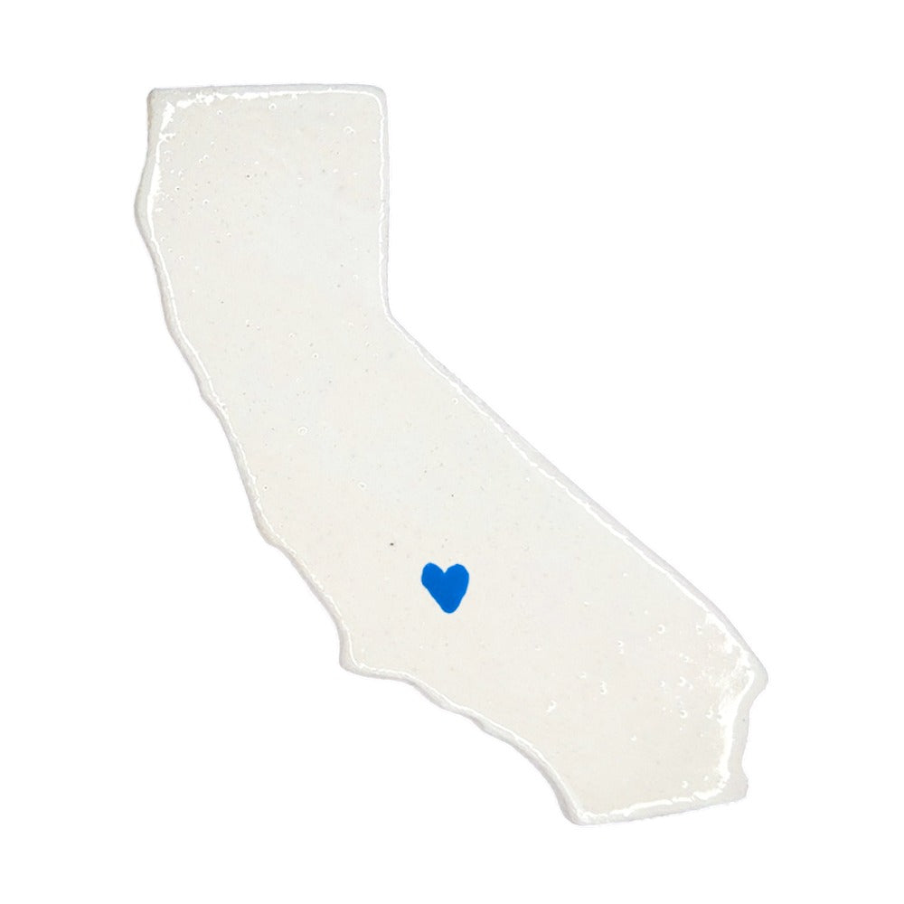 Bakersfield Ceramic Magnet - Handmade Central Valley California Souvenir with Heart Design
