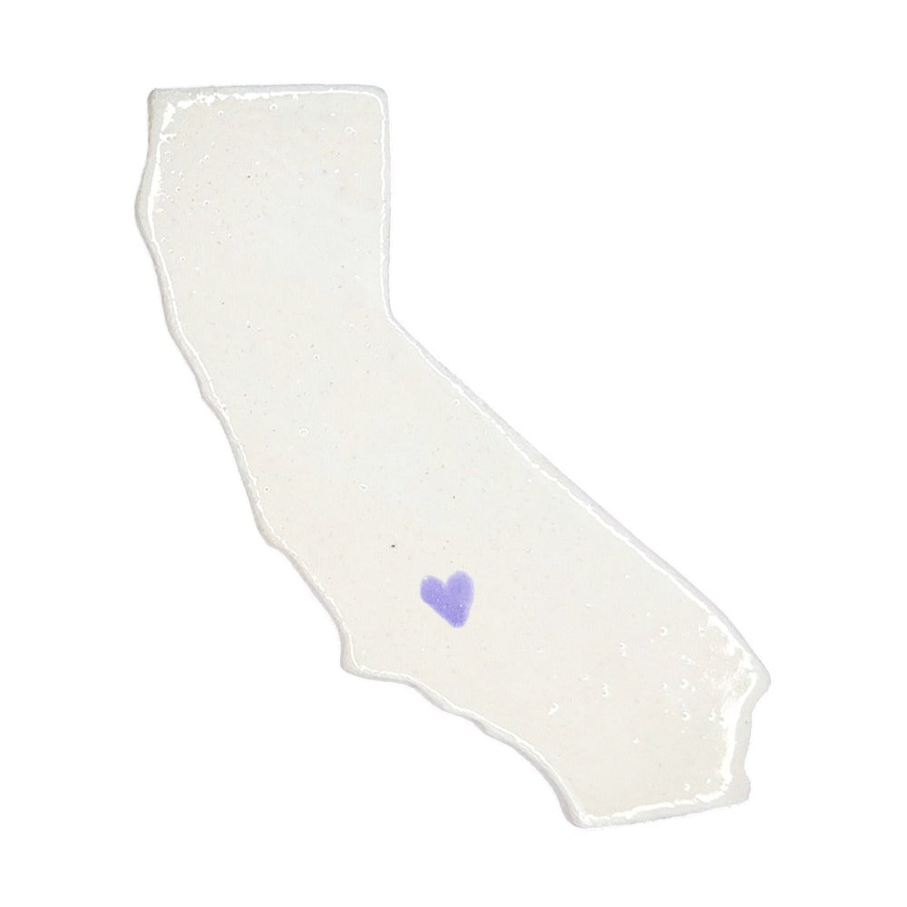 Bakersfield Ceramic Magnet - Handmade Central Valley California Souvenir with Heart Design