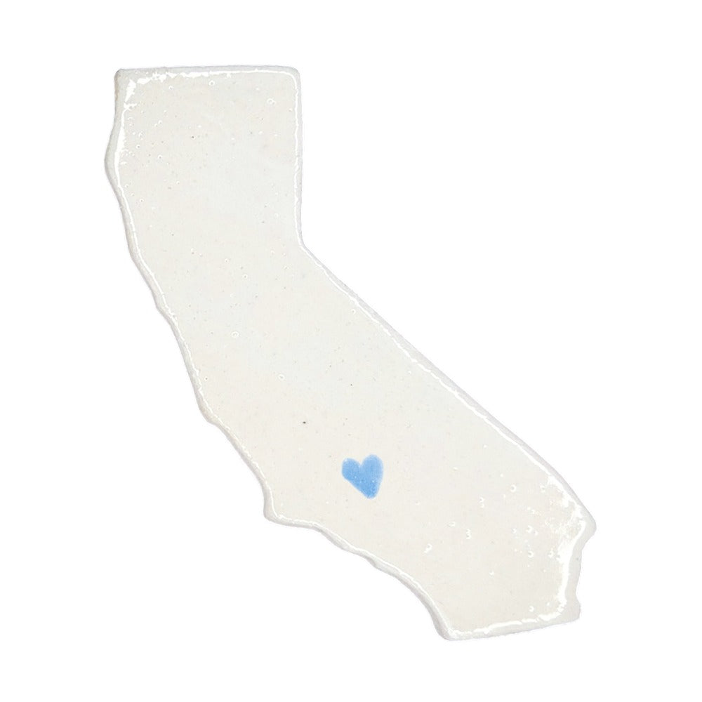 Bakersfield Ceramic Magnet - Handmade Central Valley California Souvenir with Heart Design