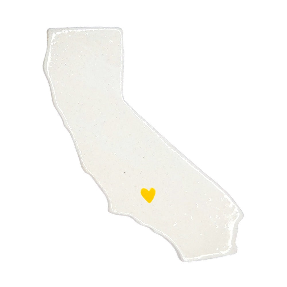 Bakersfield Ceramic Magnet - Handmade Central Valley California Souvenir with Heart Design