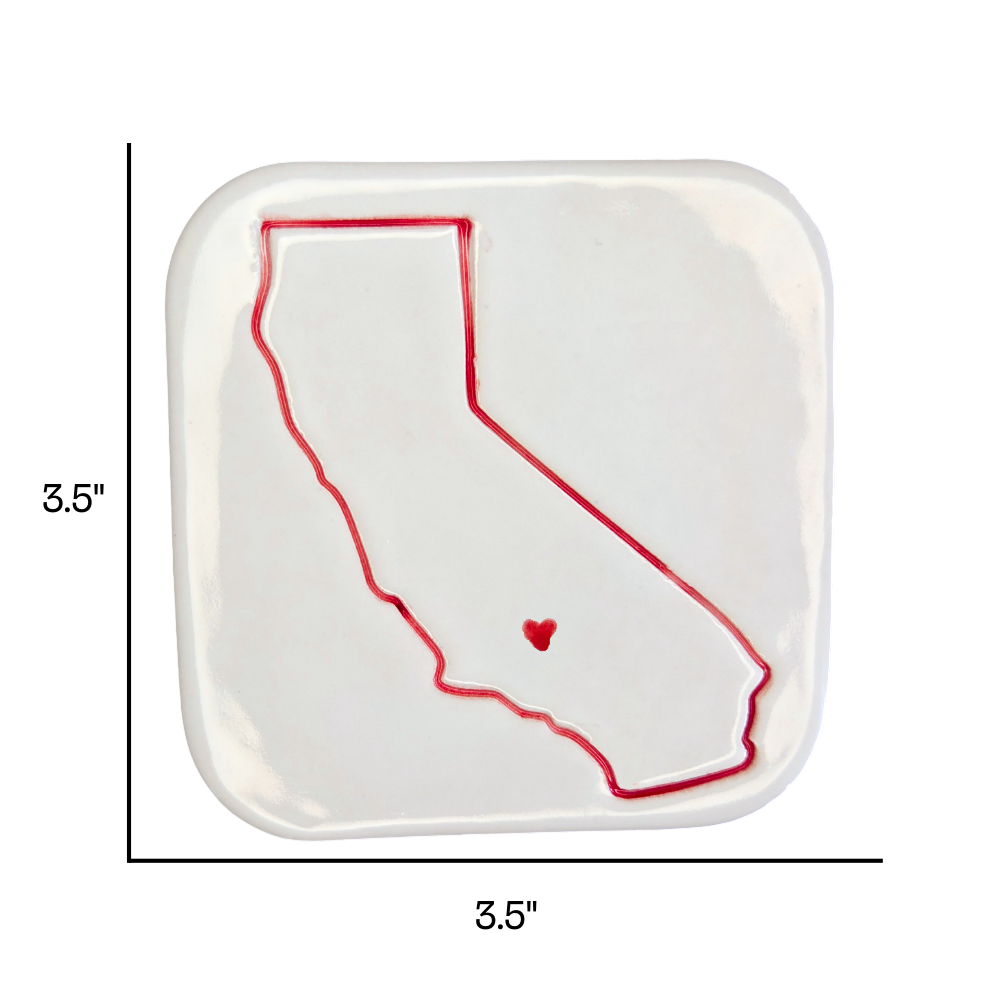 Bakersfield Handcrafted Ceramic Coaster Set of 4 | Unique California Gift