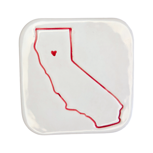 Chico Handcrafted Ceramic Coaster Set of 4 | Unique California Gift