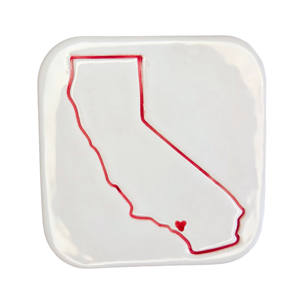 Los Angeles Single Ceramic Coaster | Unique Handcrafted California Gift