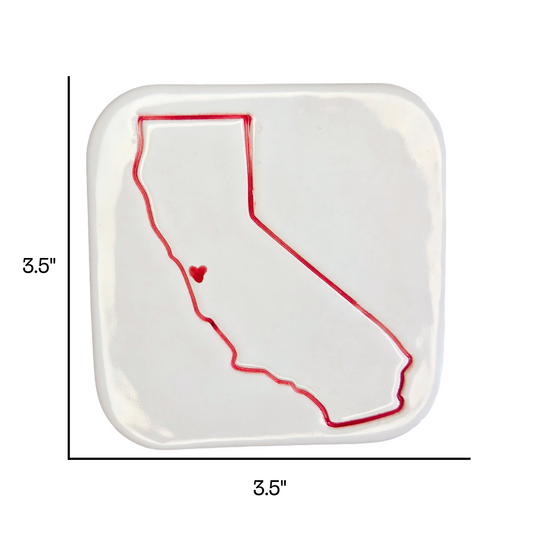 San Jose Handcrafted Ceramic Coaster Set of 4 | Unique California Gift