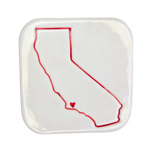Santa Barbara Handcrafted Ceramic Coaster Set of 4 | Unique California Gift