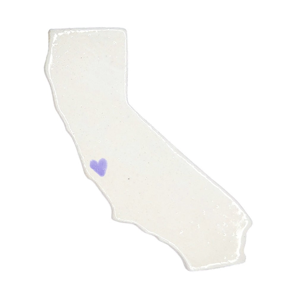Monterey Ceramic Magnet - Handmade Central Coast California Souvenir with Heart Design