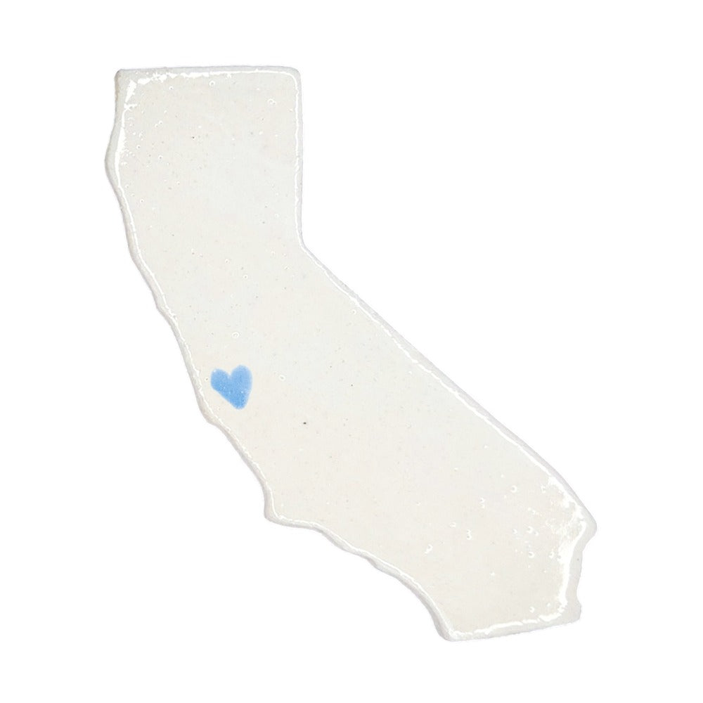 Monterey Ceramic Magnet - Handmade Central Coast California Souvenir with Heart Design