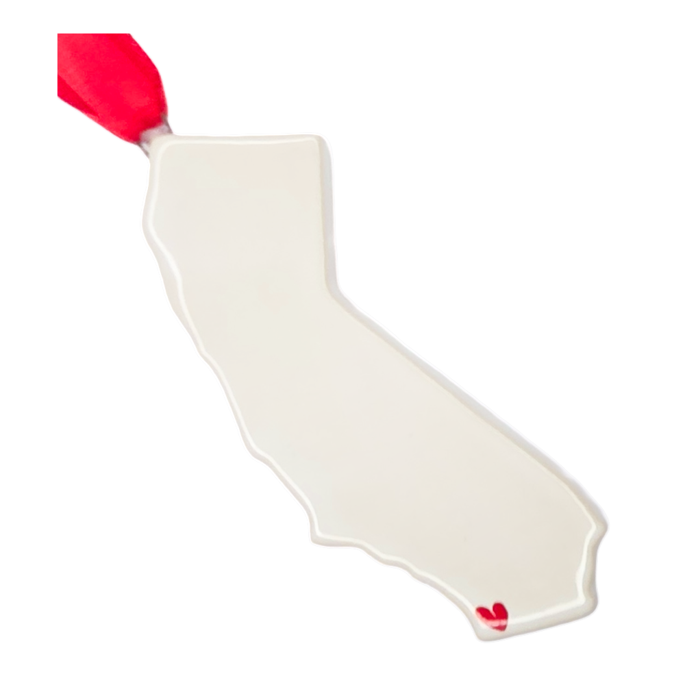 California Handcrafted Custom Ceramic Christmas Ornament