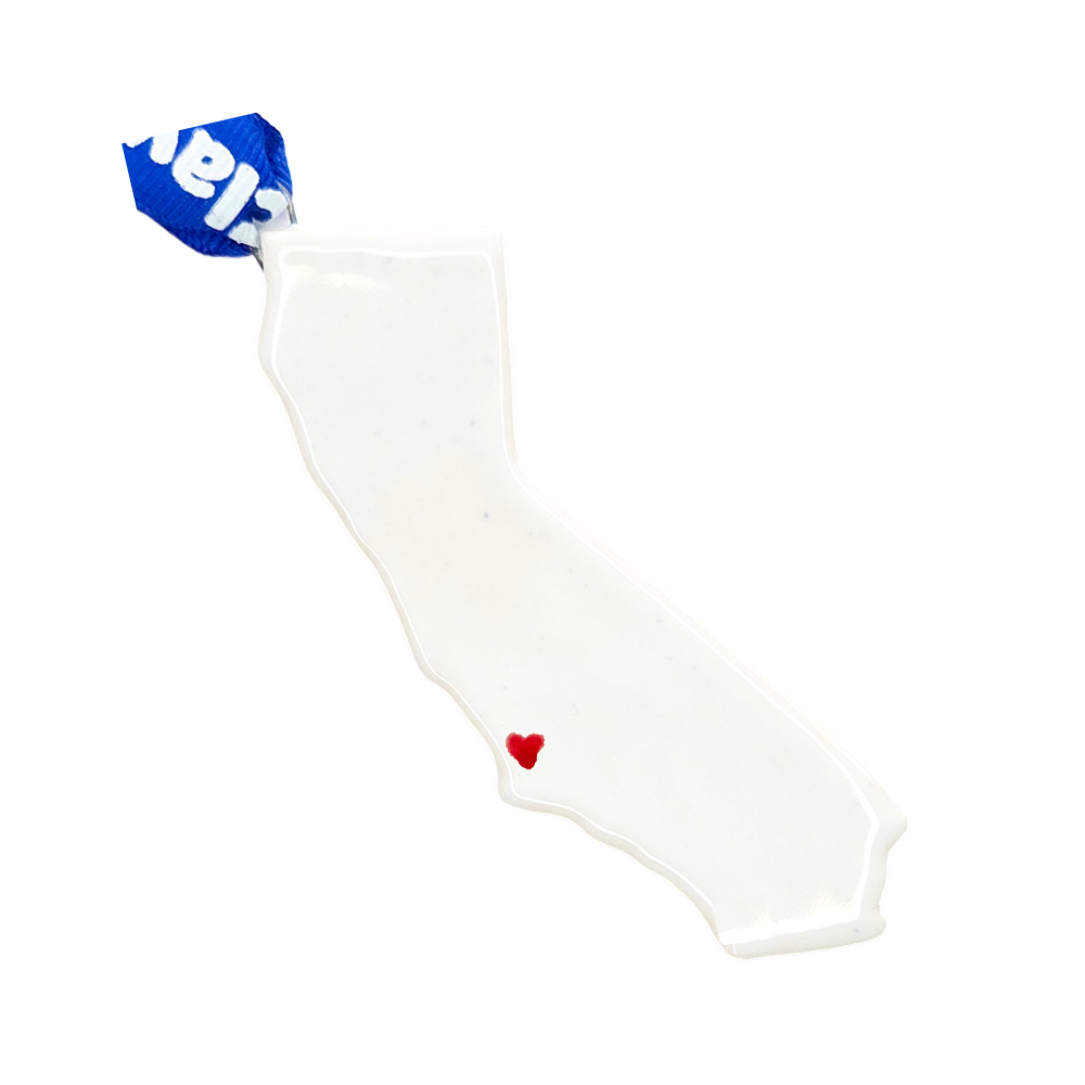 San Luis Obispo Ceramic Christmas Ornament - Handcrafted California Holiday Gift
