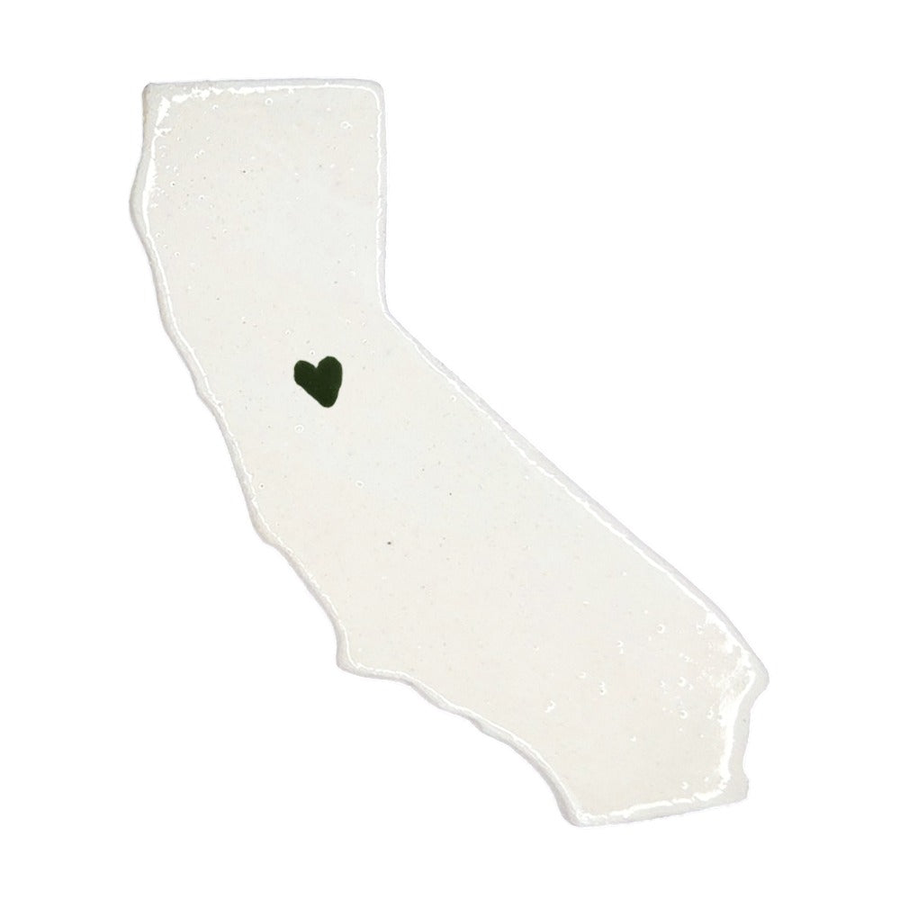 Sacramento Ceramic Magnet - Handmade California Capital Souvenir with Heart Design