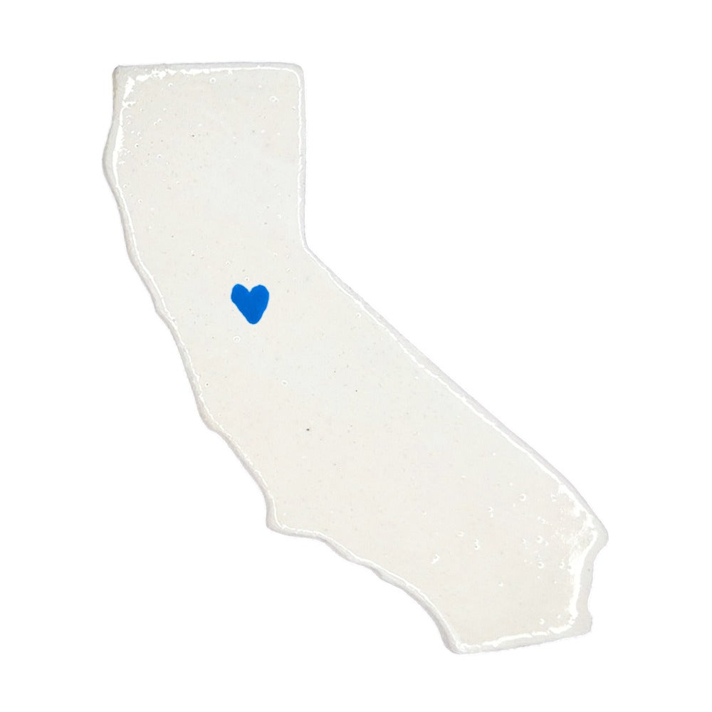 Sacramento Ceramic Magnet - Handmade California Capital Souvenir with Heart Design