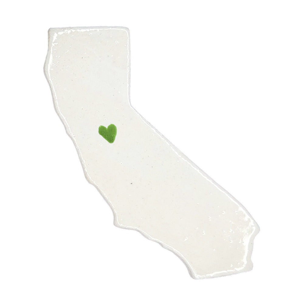 Sacramento Ceramic Magnet - Handmade California Capital Souvenir with Heart Design