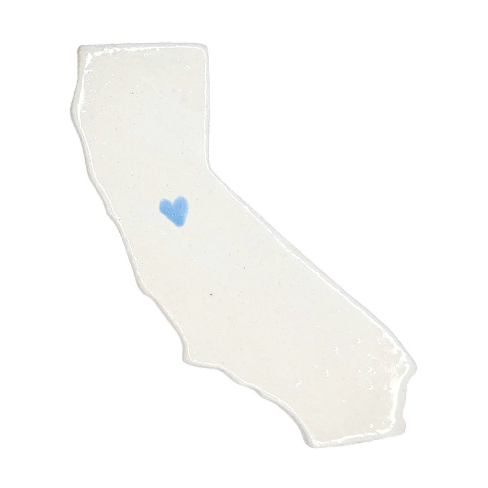 Sacramento Ceramic Magnet - Handmade California Capital Souvenir with Heart Design