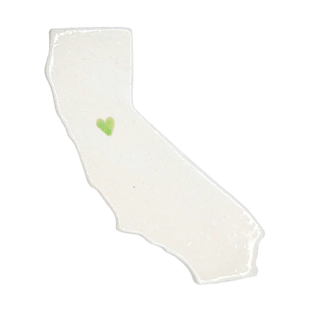 Sacramento Ceramic Magnet - Handmade California Capital Souvenir with Heart Design
