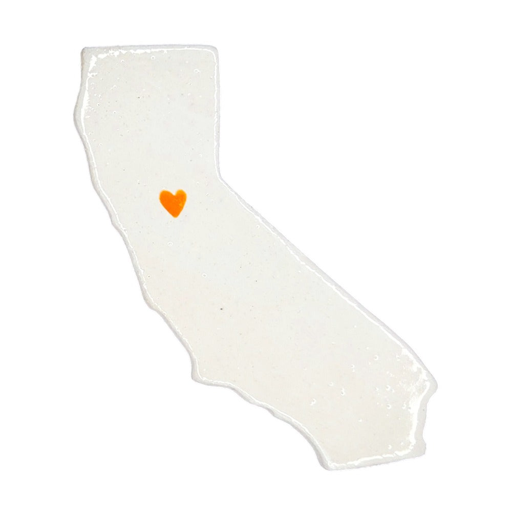 Sacramento Ceramic Magnet - Handmade California Capital Souvenir with Heart Design