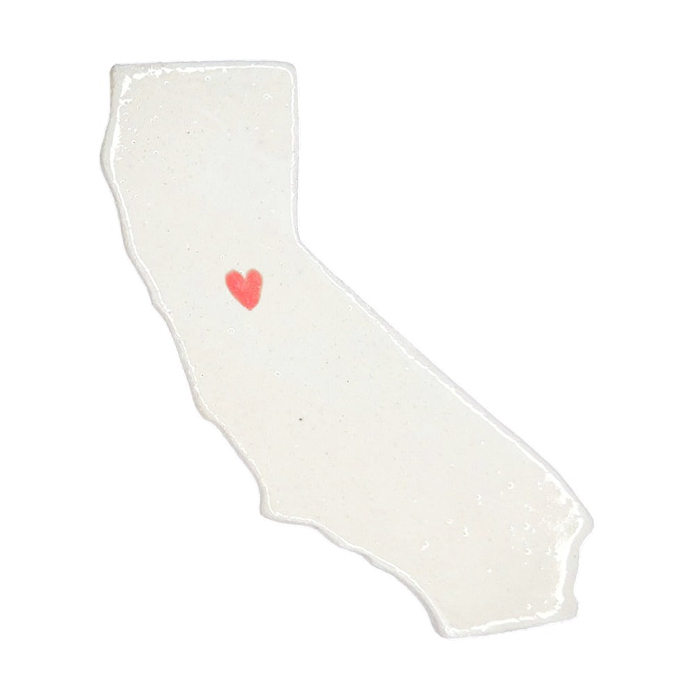 Sacramento Ceramic Magnet - Handmade California Capital Souvenir with Heart Design