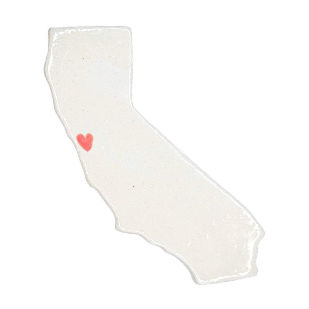 San Francisco Ceramic Magnet - Handmade SF Souvenir with Heart Design