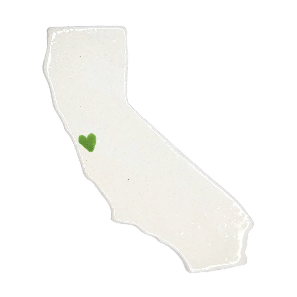 San Francisco Ceramic Magnet - Handmade SF Souvenir with Heart Design