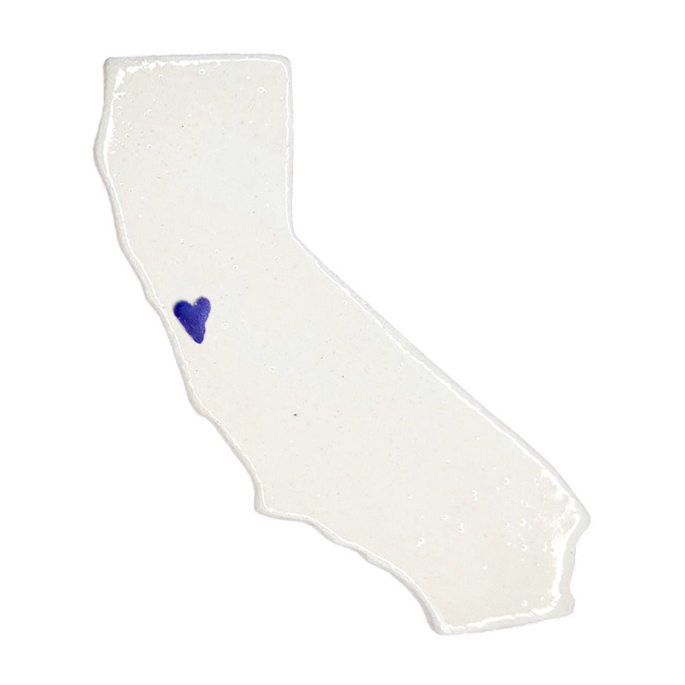 San Francisco Ceramic Magnet - Handmade SF Souvenir with Heart Design