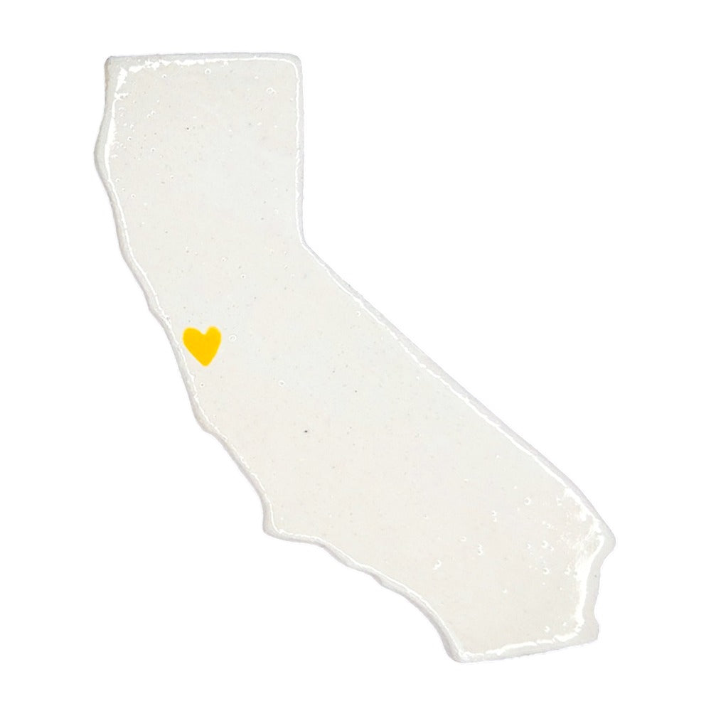 San Francisco Ceramic Magnet - Handmade SF Souvenir with Heart Design