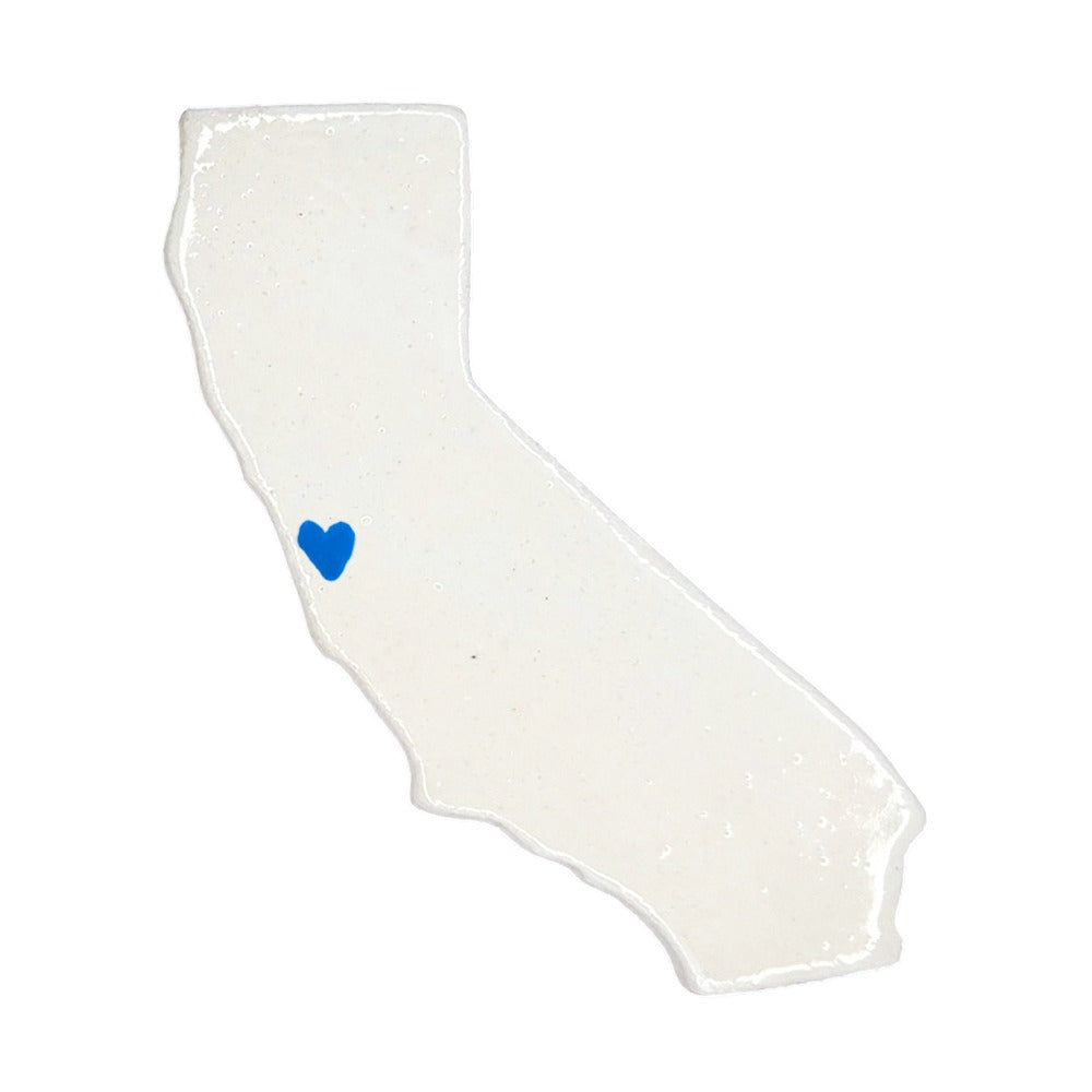 San Jose Ceramic Magnet - Handmade Silicon Valley Souvenir with Heart Design