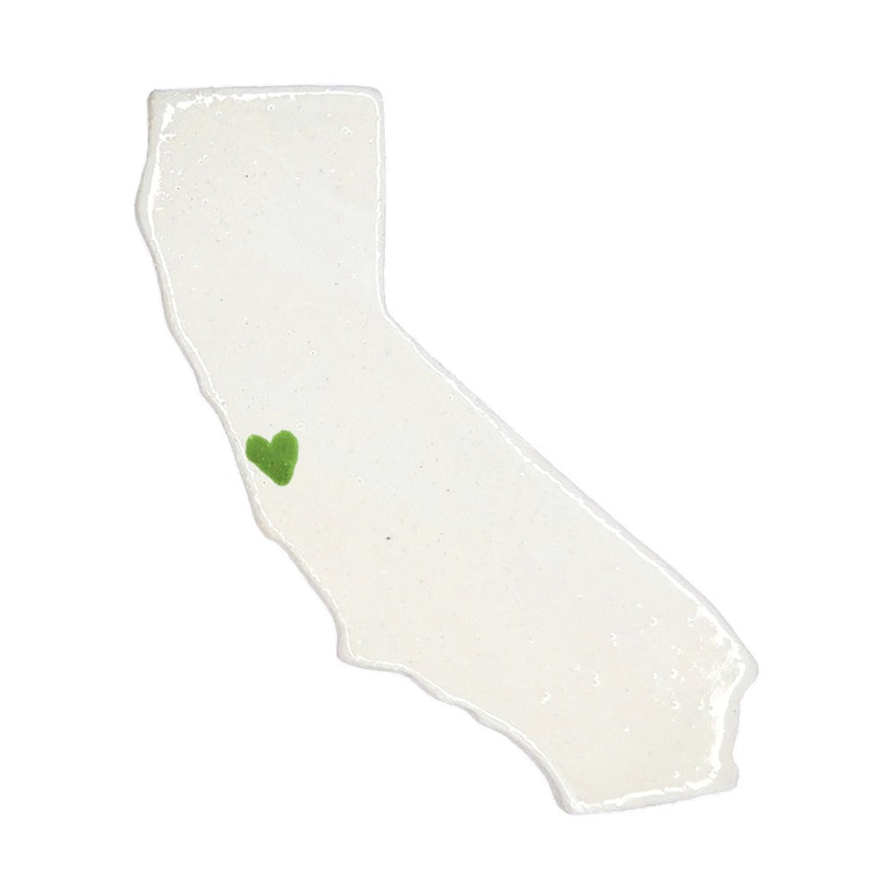 San Jose Ceramic Magnet - Handmade Silicon Valley Souvenir with Heart Design