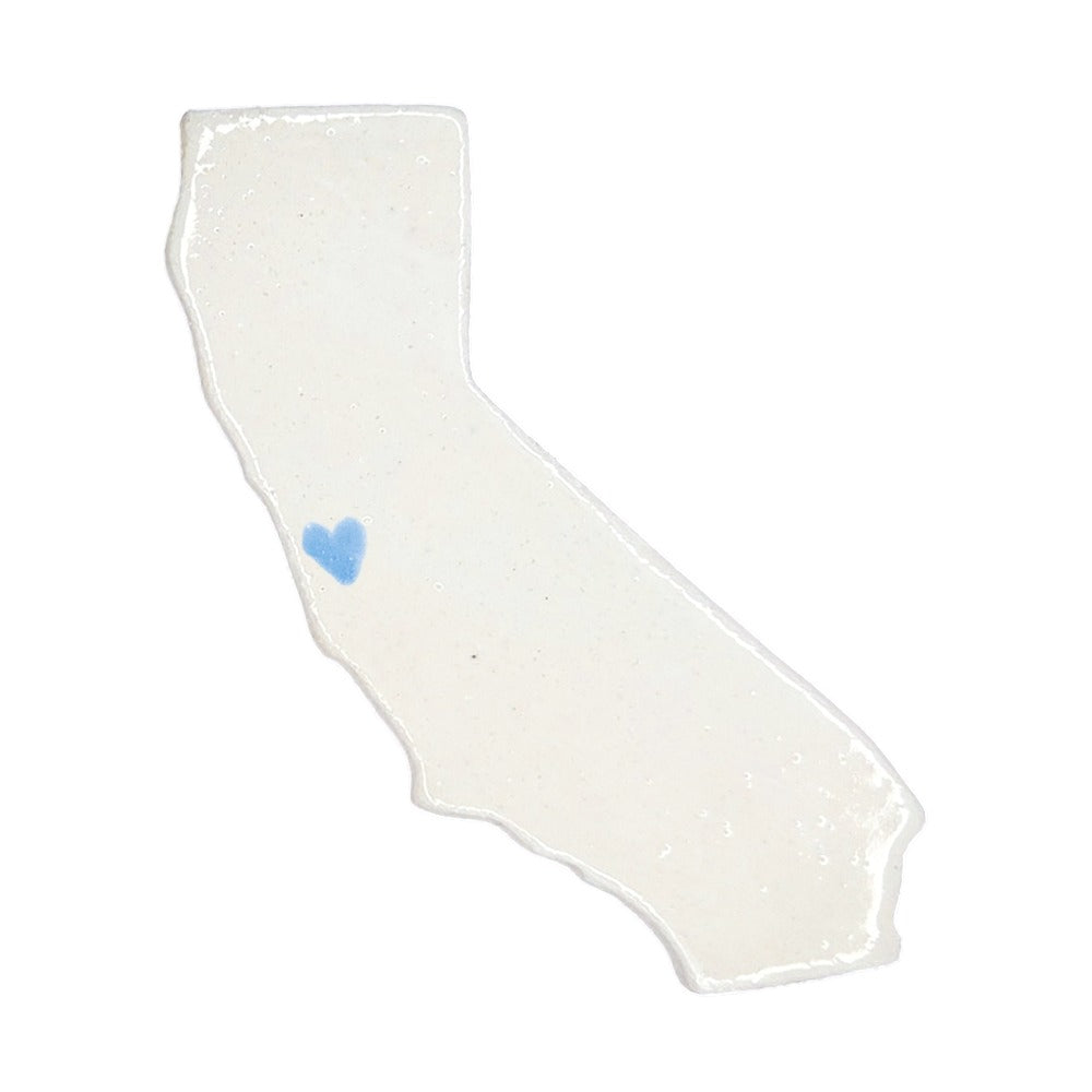 San Jose Ceramic Magnet - Handmade Silicon Valley Souvenir with Heart Design