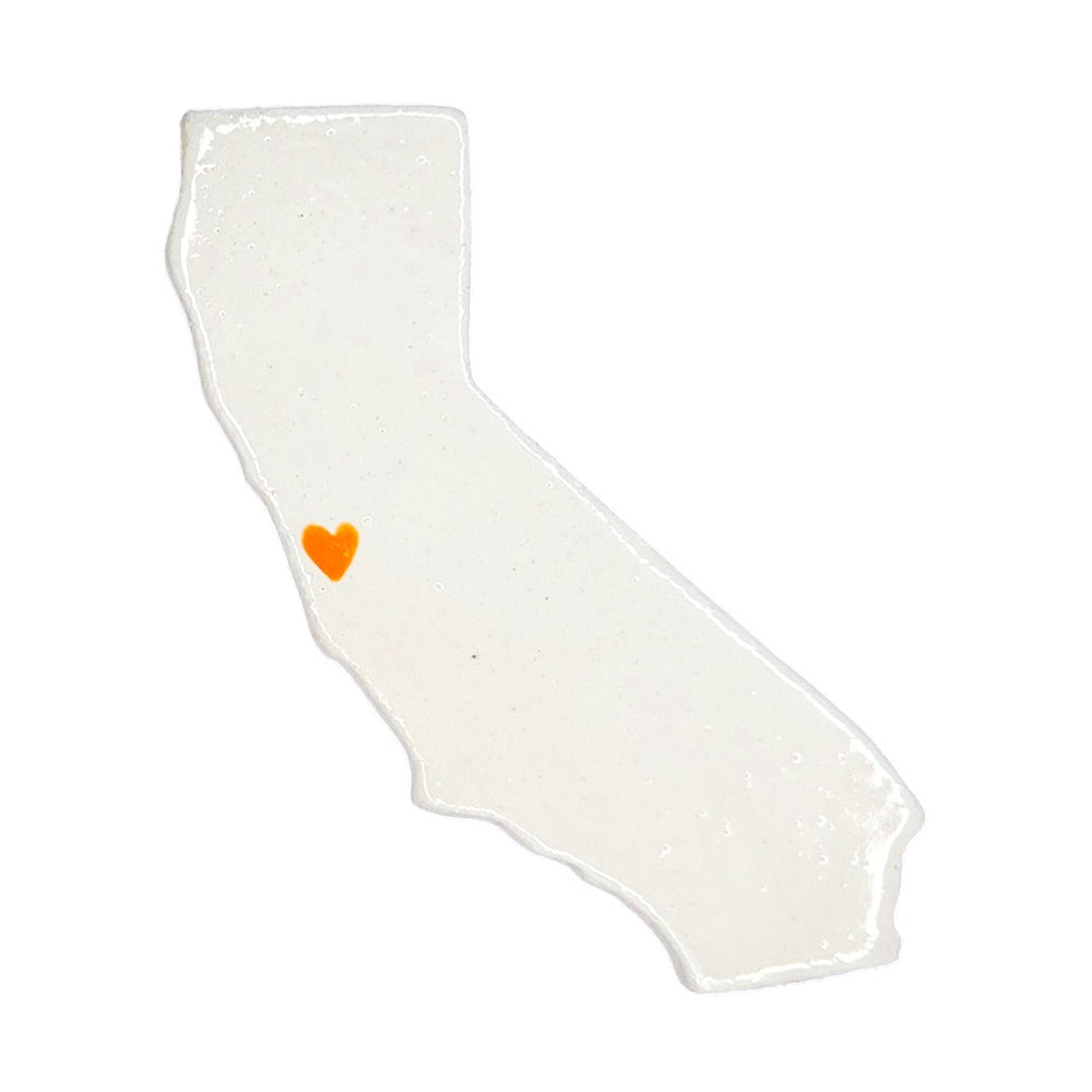 San Jose Ceramic Magnet - Handmade Silicon Valley Souvenir with Heart Design