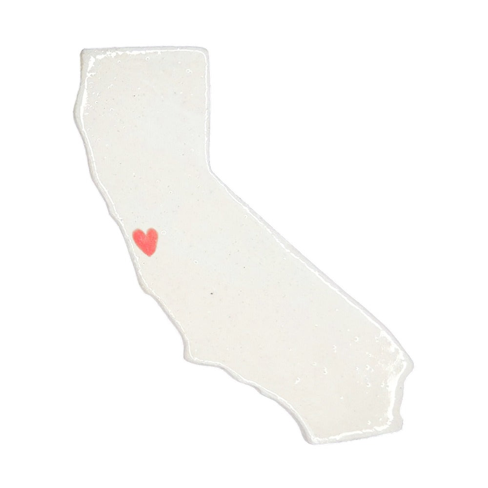San Jose Ceramic Magnet - Handmade Silicon Valley Souvenir with Heart Design