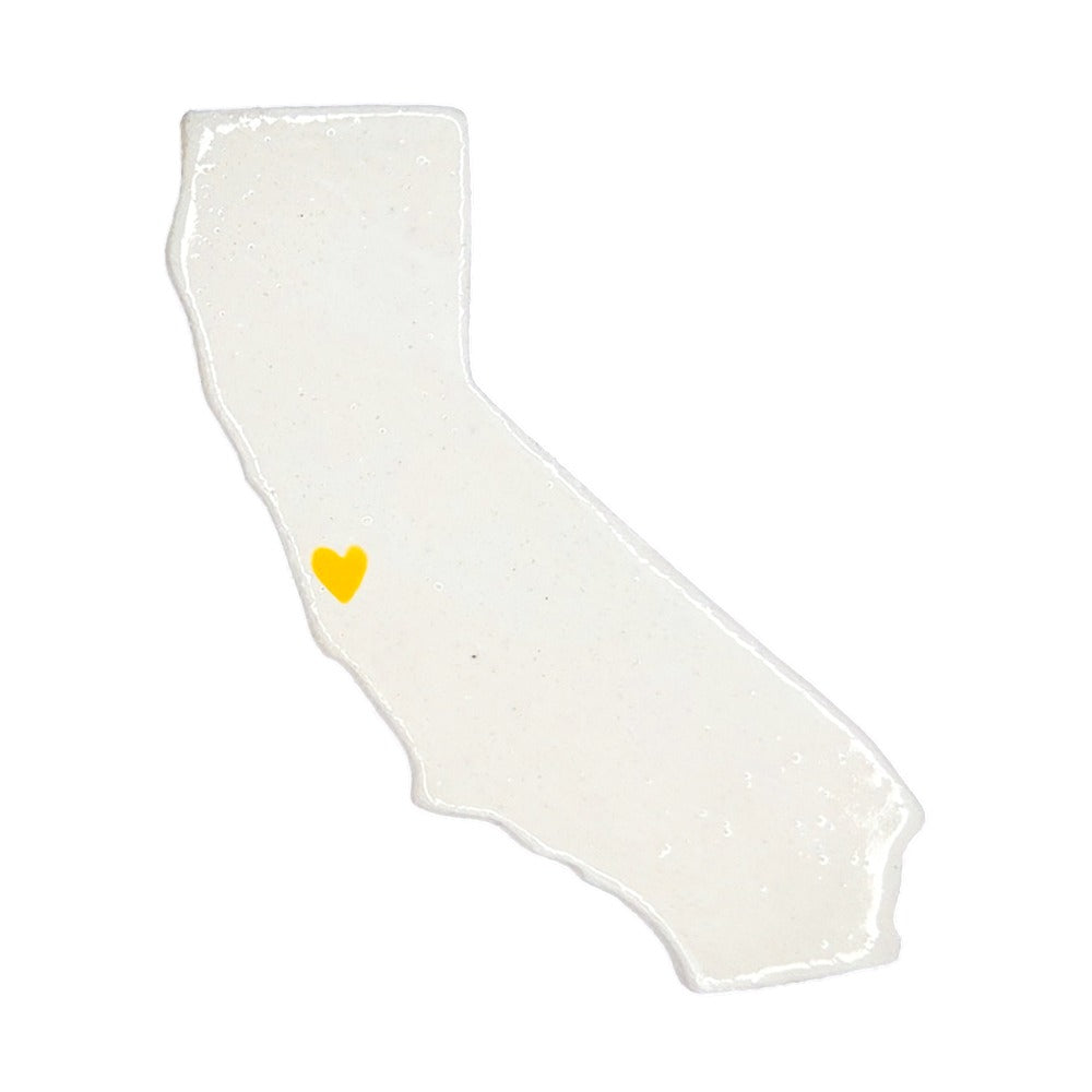 San Jose Ceramic Magnet - Handmade Silicon Valley Souvenir with Heart Design