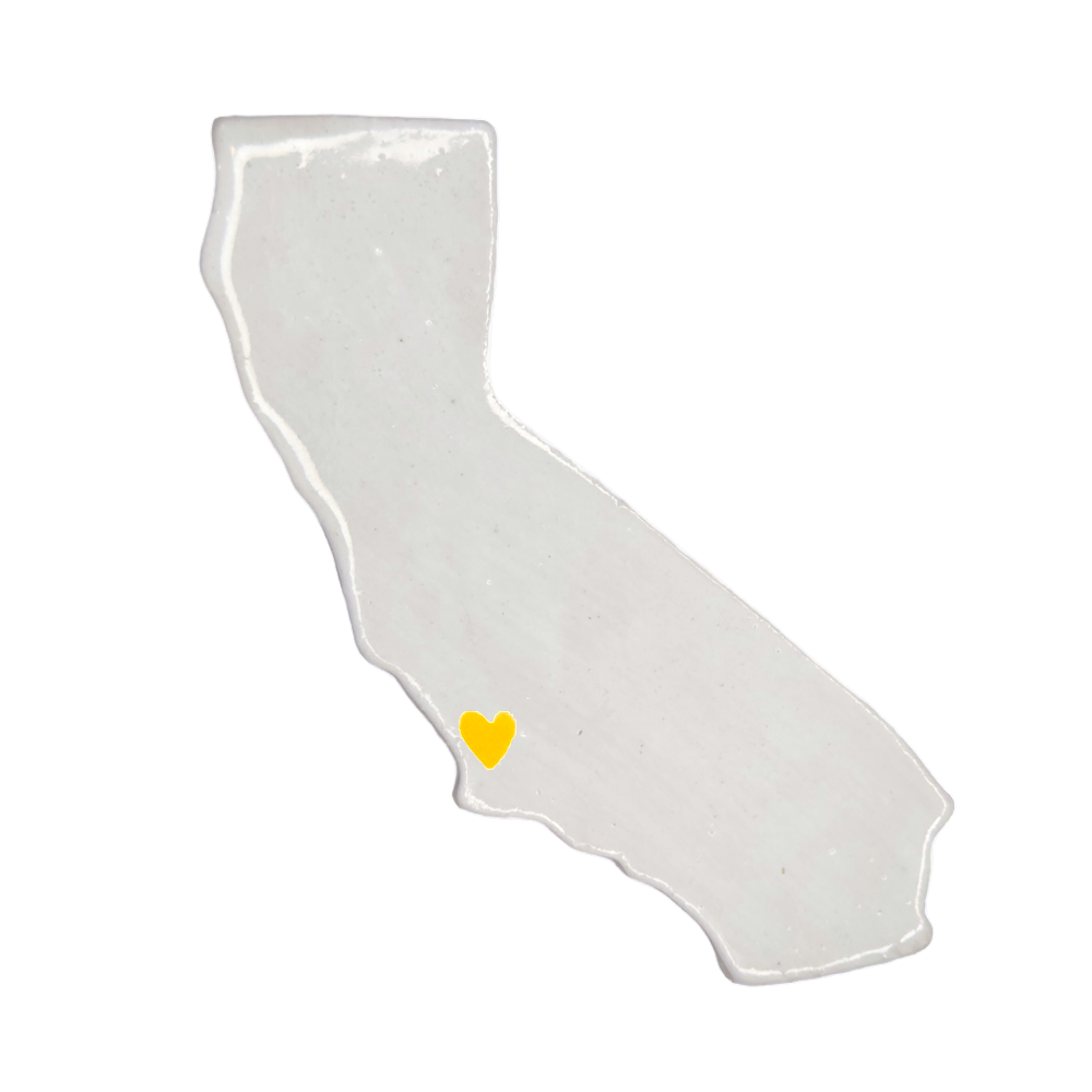 San Luis Obispo Ceramic Magnet - Handmade Central Coast California Souvenir with Heart Design