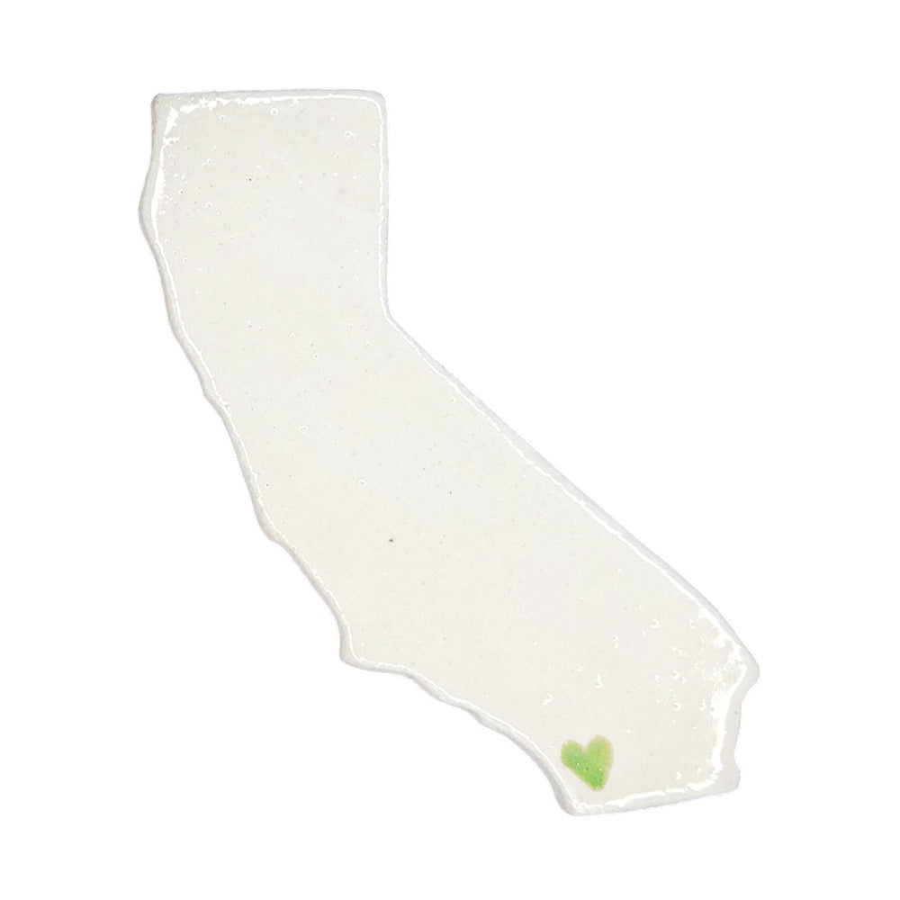 San Diego Ceramic Magnet - Handmade California Souvenir with Heart Design