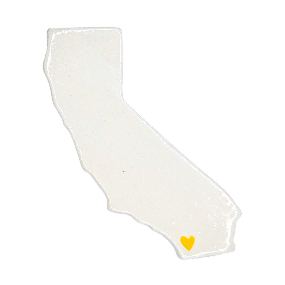 San Diego Ceramic Magnet - Handmade California Souvenir with Heart Design
