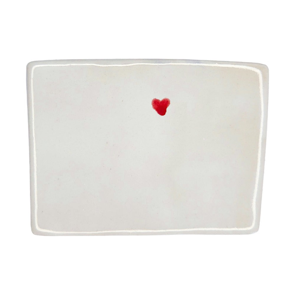 Boulder Ceramic Magnet - Handmade Colorado Souvenir with Heart Design