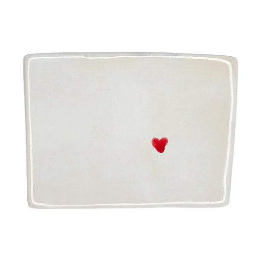 Colorado Springs Ceramic Magnet - Handmade Colorado Souvenir with Heart Design