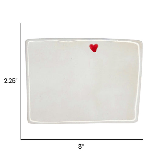 Fort Collins Ceramic Magnet - Handmade Colorado Souvenir with Heart Design