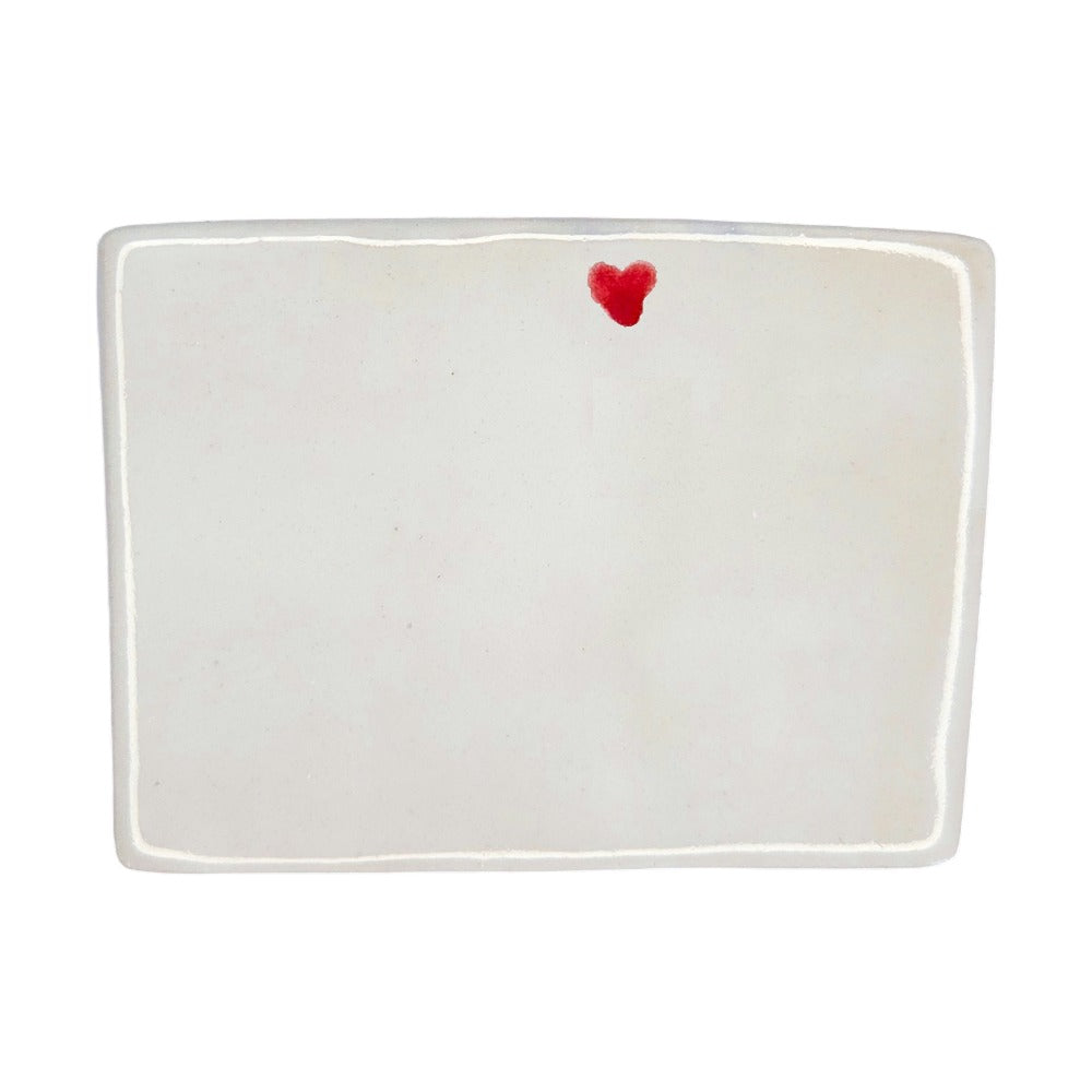 Fort Collins Ceramic Magnet - Handmade Colorado Souvenir with Heart Design