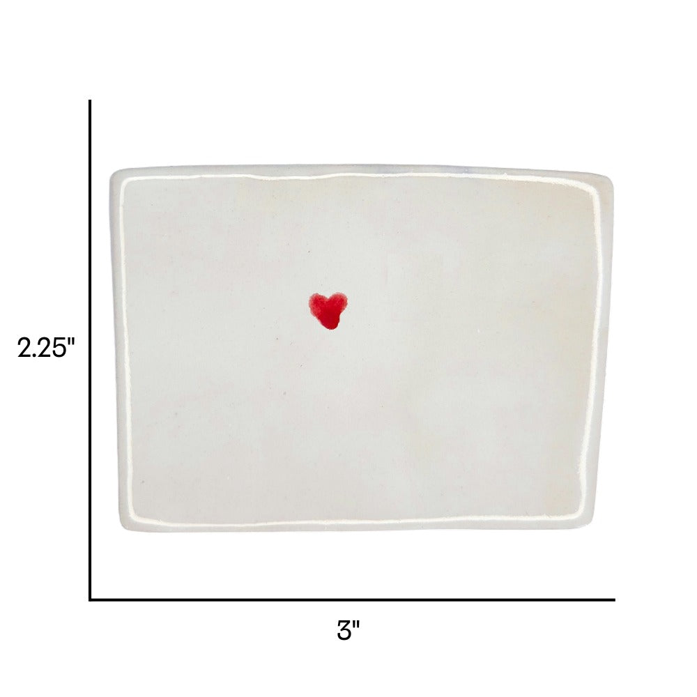 Keystone Ceramic Fridge Magnet - Handmade Colorado Souvenir with Heart Design